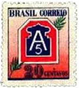  Brazilian postage stamp...