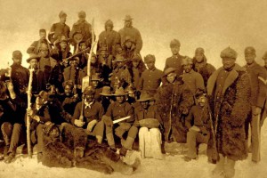 "Buffalo Soldiers" with buffalo robes.  US Army Photo